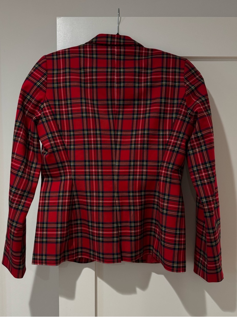 Tommy Hilfiger Red Plaid Single-Button Blazer - Picture 3 of 3